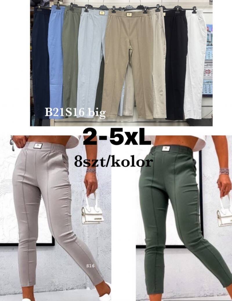 Spodnie damskie Roz 2XL-5XL, Mix Kolor Paczka 8 szt